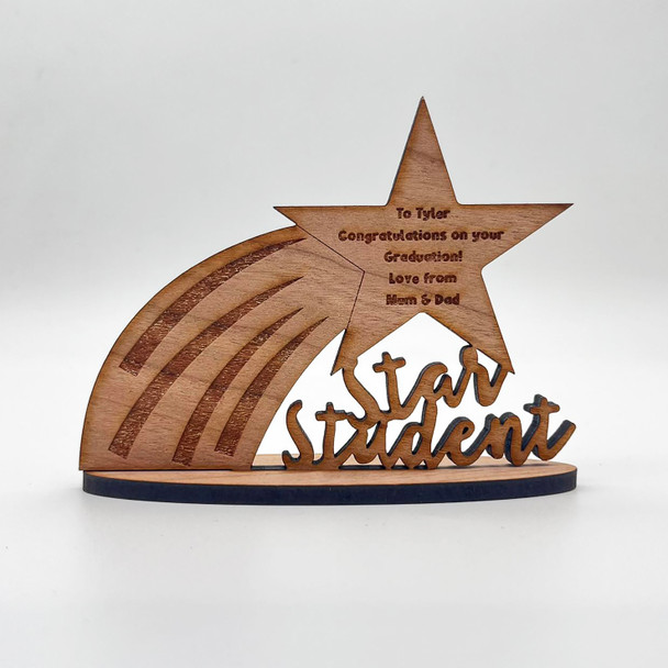 Shooting Star Student Graduation Keepsake Ornament Engraved Personalised Gift