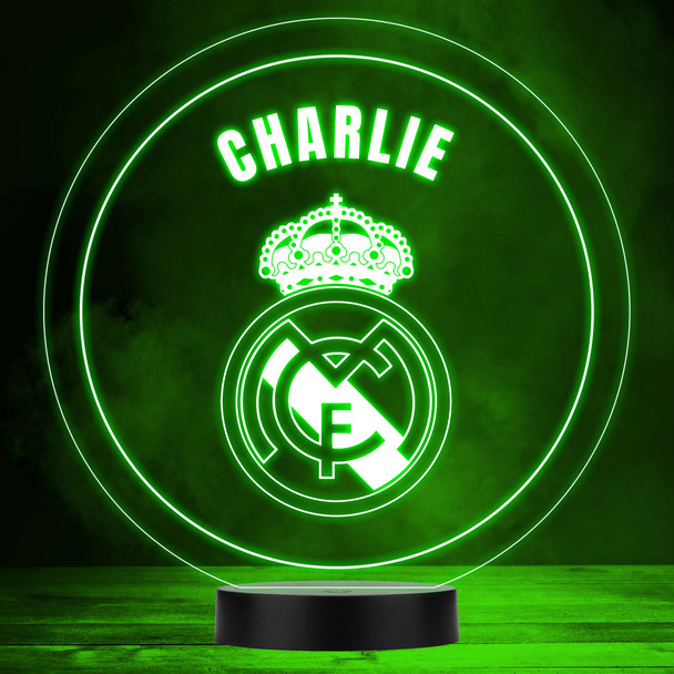 Real Madrid FC Football Club Logo Sports Fan Personalised LED Colour Night Light