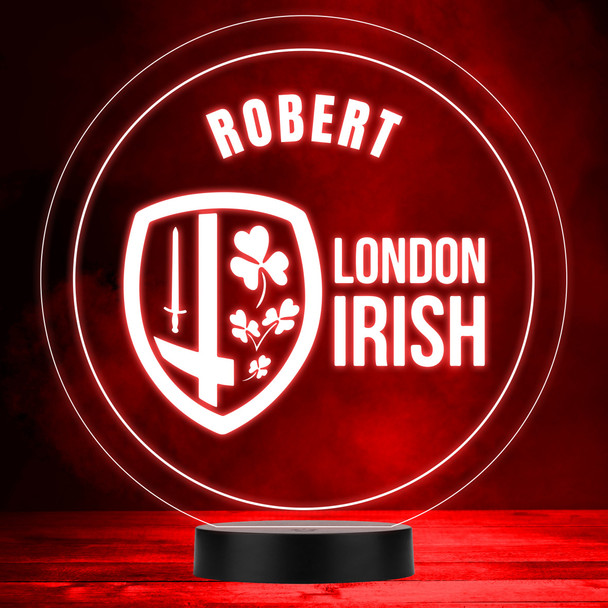 London Irish Rugby Union Club Logo Sports Fan LED Colour Night Light