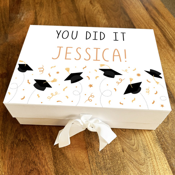 You Did It Graduate Graduation Congratulations Confetti Personalised Gift Box