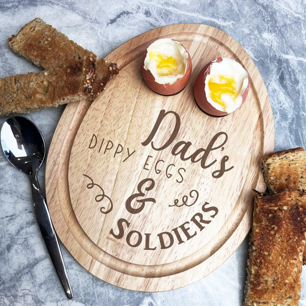 Dippy Eggs & Toast Dad Personalised Gift Breakfast Serving Board