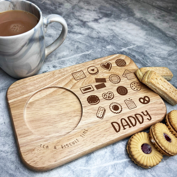 Daddy Biscuit Assortment Personalised Tea & Biscuits Treat Board