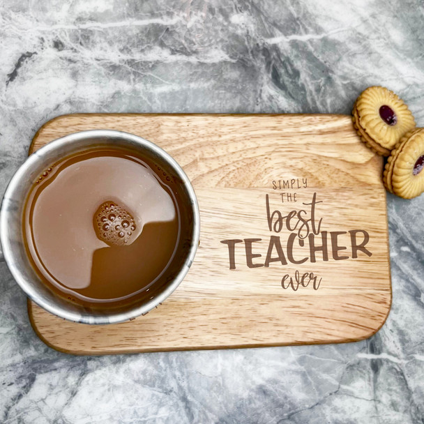 Thank You Best Teacher Ever Personalised Tea & Biscuits Treat Serving Board