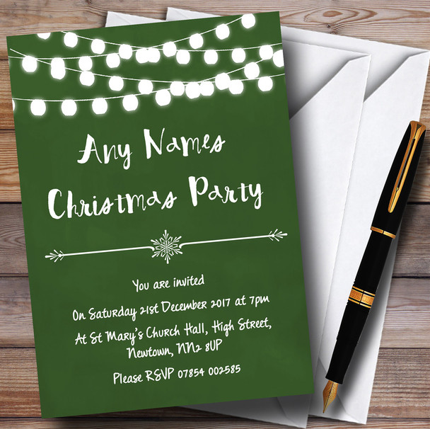 Green Lights Customised Christmas Party Invitations
