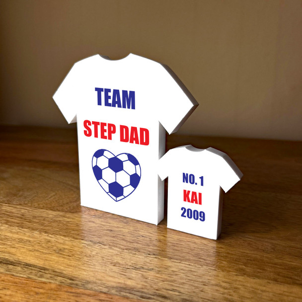 Any Colours Football Heart Team Step Dad Family 1 Small Personalised Gift