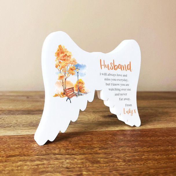 Husband I Will Always Love You Tree Bench Wings In Memory Memorial Gift Ornament