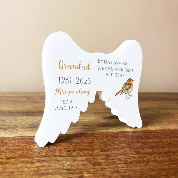 Grandad Bird Robins Appear Loved Ones Are Near Wings In Memory Memorial Gift