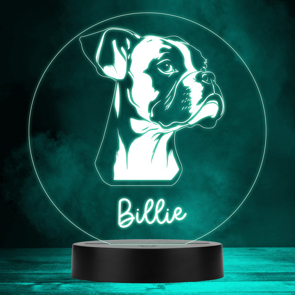 Boxer Dog Pet Silhouette Colour Changing Personalised Gift Lamp Night Light Boxer Dog Pet Silhouette Colour Changing Personalised Gift Lamp Night Light