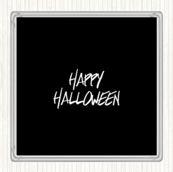 Black White Halloween Quote Coaster