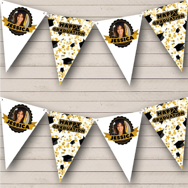Custom Photo Banner Frame Graduation Cap Photo Personalised Party Banner Bunting