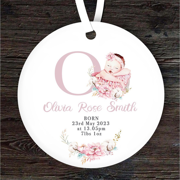 New Baby Girl New Baby Letter O Personalised Gift Keepsake Hanging Ornament
