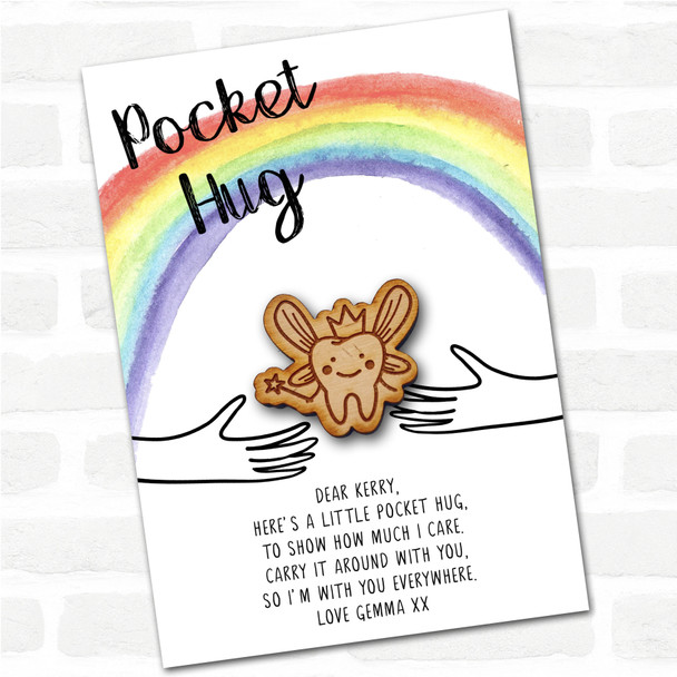 Tooth Fairy A Wand Rainbow Personalised Gift Pocket Hug