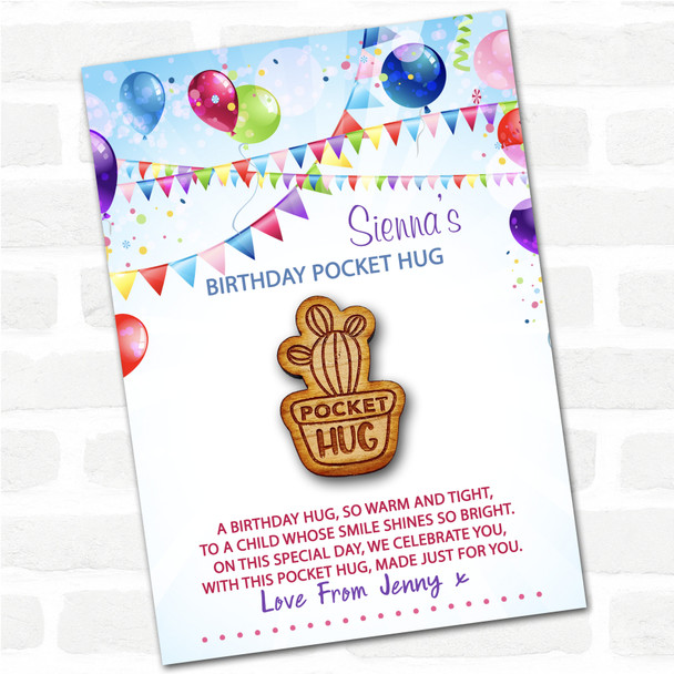 Cactus In A Pot Kid's Birthday Balloons Personalised Gift Pocket Hug