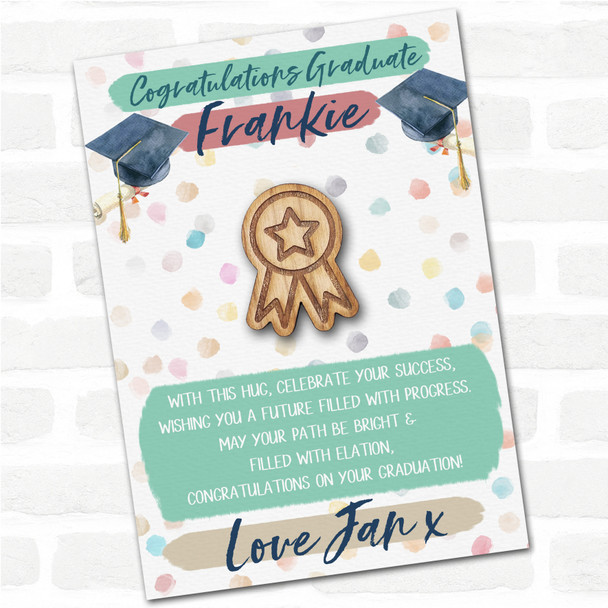 Winning Star Badge Congratulations Graduate Graduation Personalised Pocket Hug Winning Star Badge Congratulations Graduate Graduation Personalised Pocket Hug