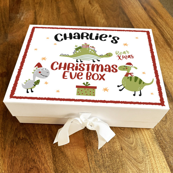 Kids Dinosaurs Christmas Eve Box Hamper Personalised Xmas Hamper Gift Box