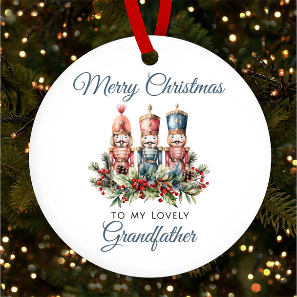 Lovely Grandfather Classic Nutcrackers Custom Christmas Tree Ornament Decoration