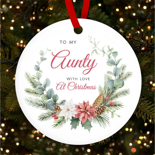 To My Aunty With Love At Personalised Christmas Tree Ornament Decoration