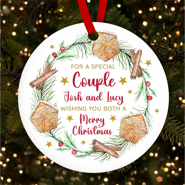 Special Couple Cookie Personalised Christmas Tree Ornament Decoration