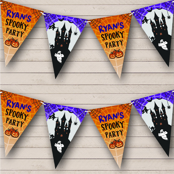 Spooky Party Castle Personalised Decoration Banner Halloween Party Bunting