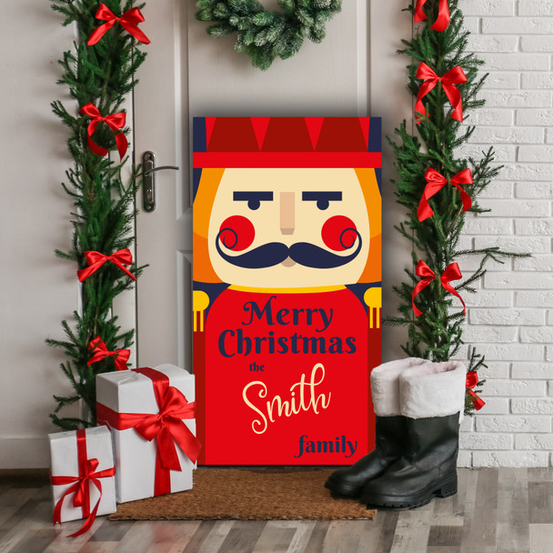 Nutcracker Personalised Tall Decoration Family Christmas Indoor Outdoor Sign