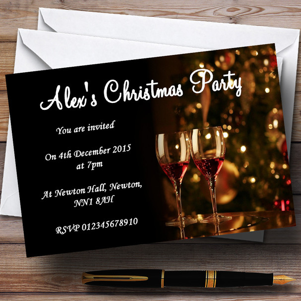 Mulled Wine Customised Christmas Party Invitations