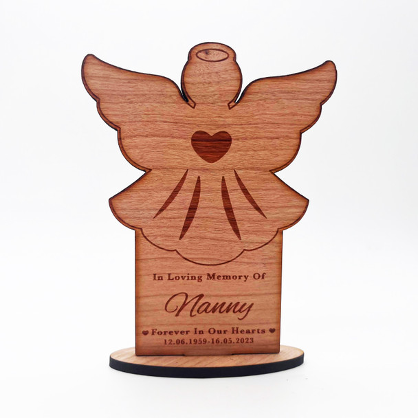 Wood Nanny Angel Memorial In Loving Memory Of Keepsake Personalised Gift