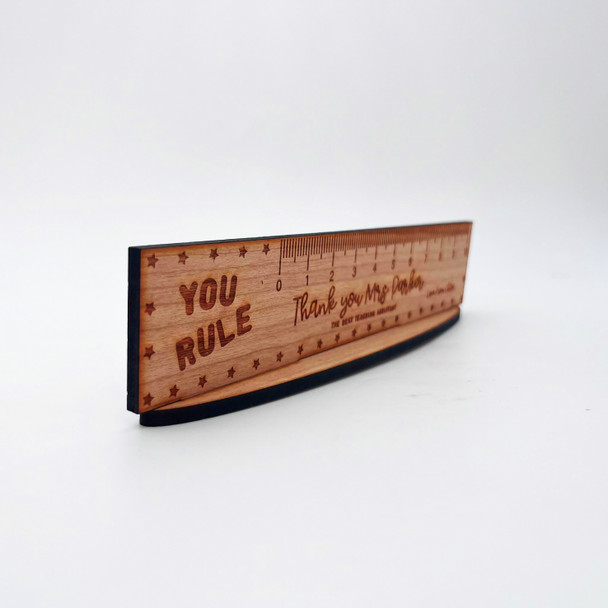 Ruler Thank You Teaching Assistant School Leavers Keepsake Personalised Gift