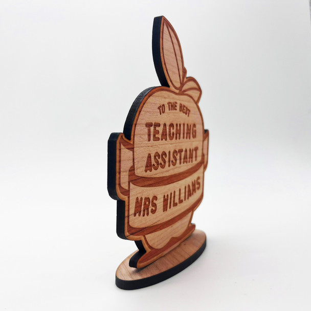 Wood Thank You The Best Teaching Assistant Apple Keepsake Personalised Gift Wood Thank You The Best Teaching Assistant Apple Keepsake Personalised Gift