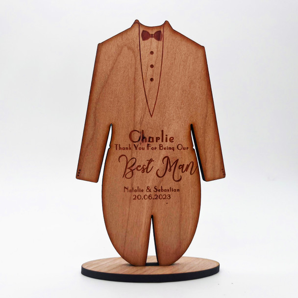 Thank You For Being Our Best Man Outfit Wedding Day Keepsake Personalised Gift