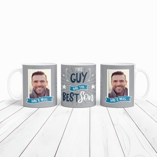 Gift For Dad This Guy Has Best Son Photo Grey Tea Coffee Personalised Mug