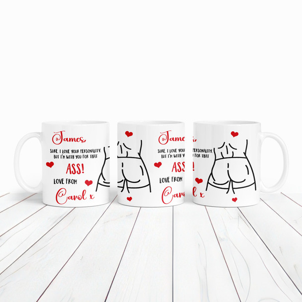 Funny Rude Gift For Husband Boyfriend Fianc?Â® Love That Ass Tea Personalised Mug