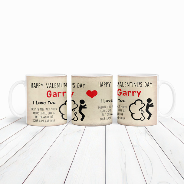 Funny Stinky Farts Valentine's Gift Husband Boyfriend Fiancé Personalised Mug