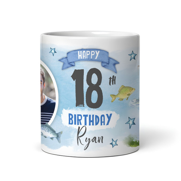 18th Birthday Gift Fishing Present For Angler For Him Photo Personalised Mug