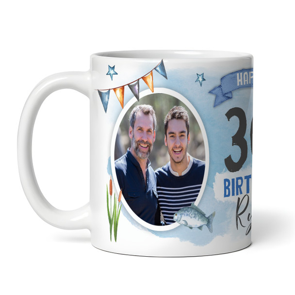 30th Birthday Gift Fishing Present For Angler For Him Photo Personalised Mug