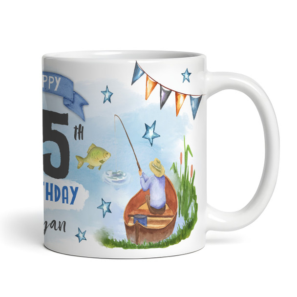 35th Birthday Gift Fishing Present For Angler For Him Photo Personalised Mug