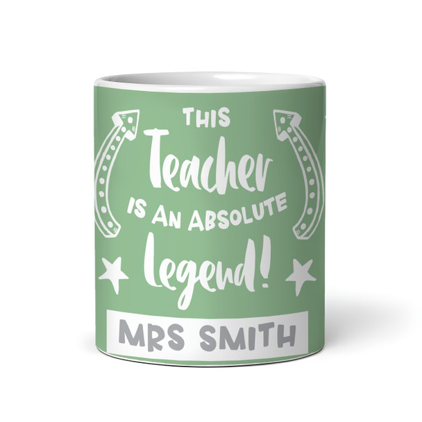 Gift For Teacher Legend Photo Green Tea Coffee Cup Personalised Mug