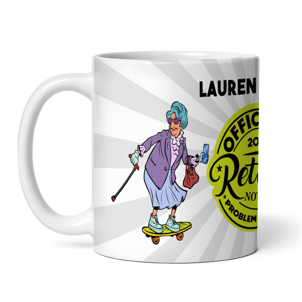 Officially Retired Retirement Gift For Her Funny Hero Personalised Mug