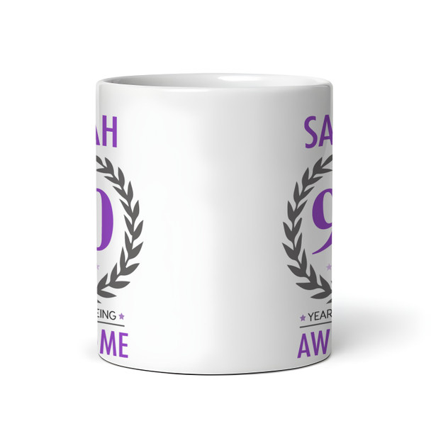 90th Birthday Gift For Women Purple Ladies Birthday Present Personalised Mug