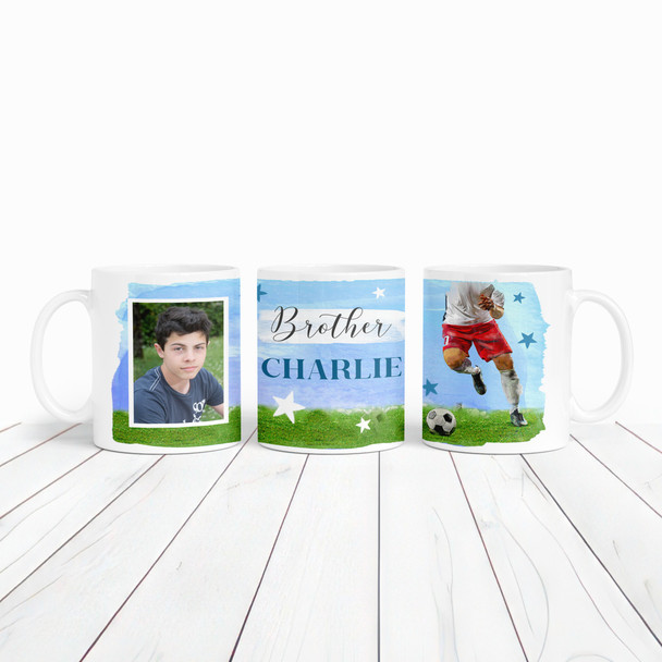 Gift For Brother Football Player Soccer Photo Tea Coffee Cup Personalised Mug