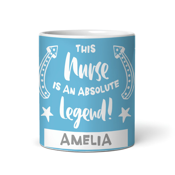 Gift For Nurse Legend Photo Blue Tea Coffee Cup Personalised Mug