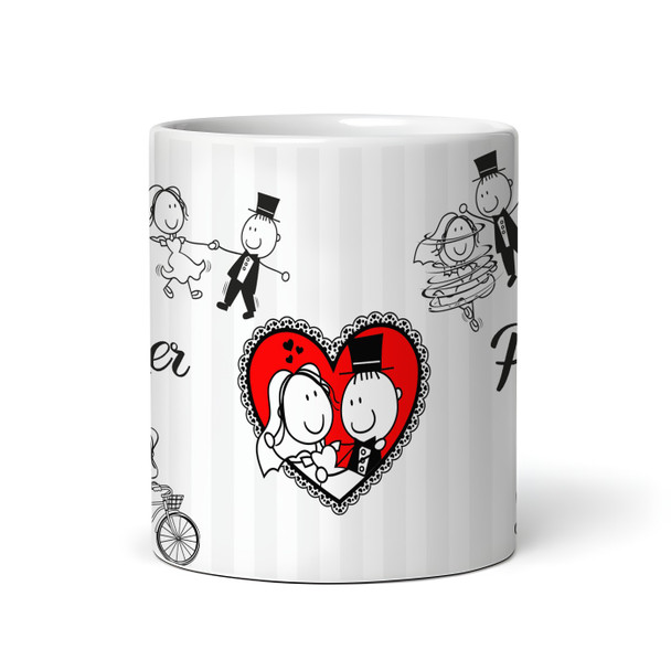 Mr Funny Bride And Groom Wedding Day Gift Tea Coffee Cup Personalised Mug