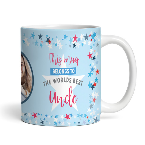 Worlds Best Uncle Gift For Uncle Star Photo Tea Coffee Cup Personalised Mug