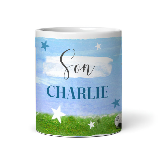 Gift For Son Football Player Soccer Photo Tea Coffee Cup Personalised Mug