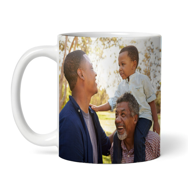 65th Birthday Photo Gift Blue Tea Coffee Cup Personalised Mug
