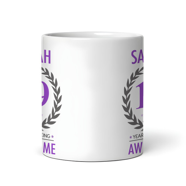 Present For Teenage Girl 19th Birthday Gift 19 Awesome Purple Personalised Mug