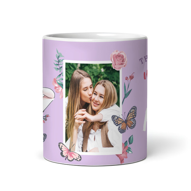 Gift For Cousin Photo Purple Butterfly Tea Coffee Cup Personalised Mug
