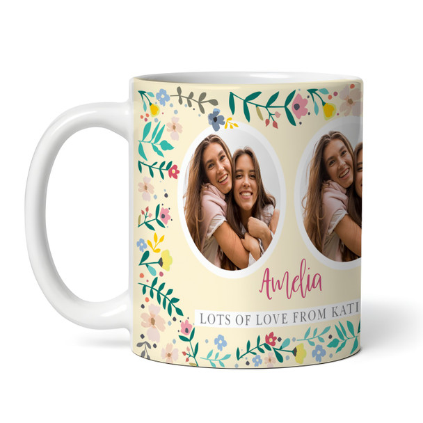 Photo Gift For Her Female Sending A Hug Flower Yellow Personalised Mug