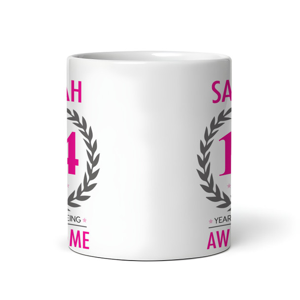 Present For Teenage Girl 14th Birthday Gift 14 Awesome Pink Personalised Mug