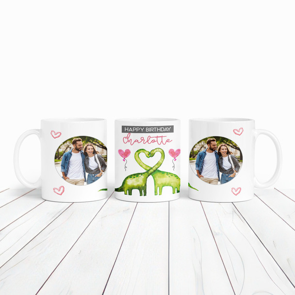 Cute Dinosaur Birthday Gift For Husband For Wife Photo Personalised Mug