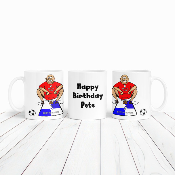 Bristol City Shitting On Bristol Rovers Funny Football Gift Personalised Mug